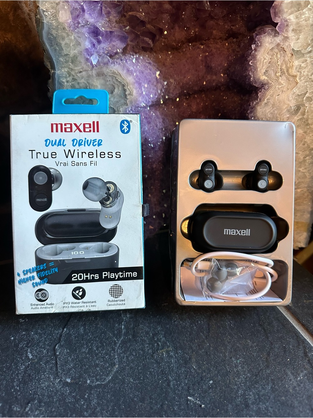 Maxell Dual Driver Earbuds headphones Bluetooth